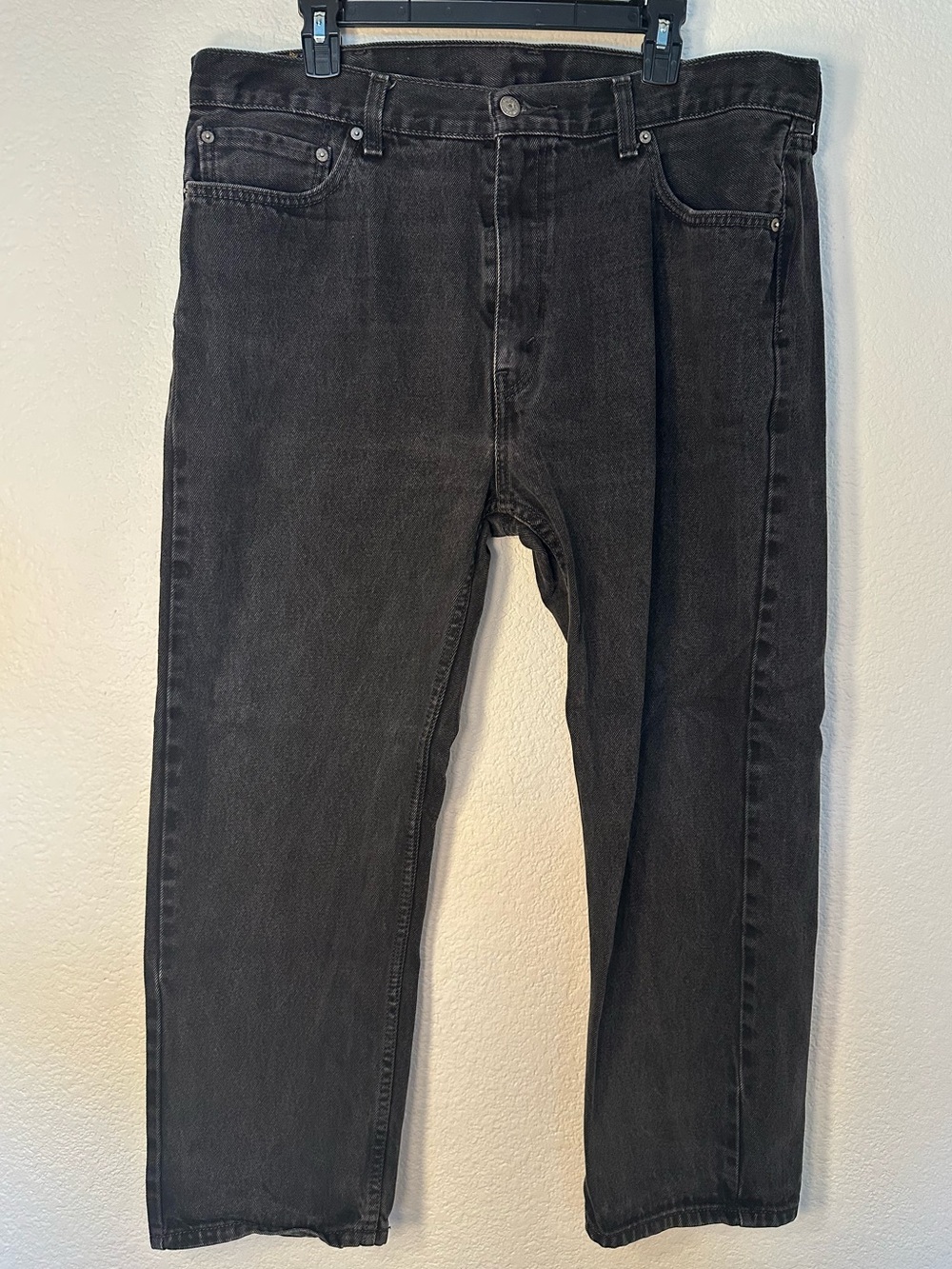 Levi’s 505 Regular Fit Jeans Men’s 40x30 Black Straight Leg Denim Pants